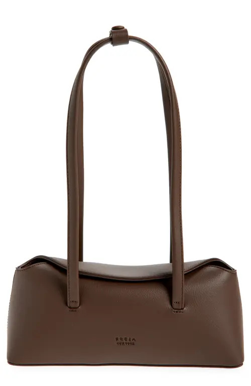 Freja New York Mini Chrystie Faux Leather Shoulder Bag in Espresso at Nordstrom | Nordstrom