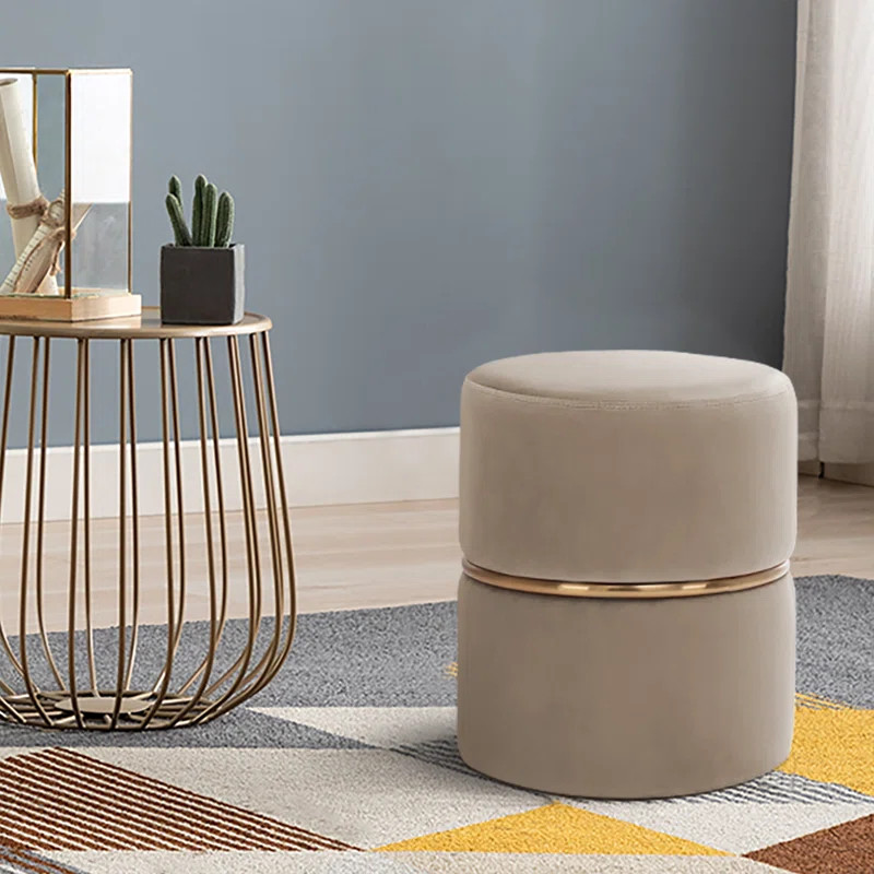 Celynn Velvet Ottoman | Wayfair North America