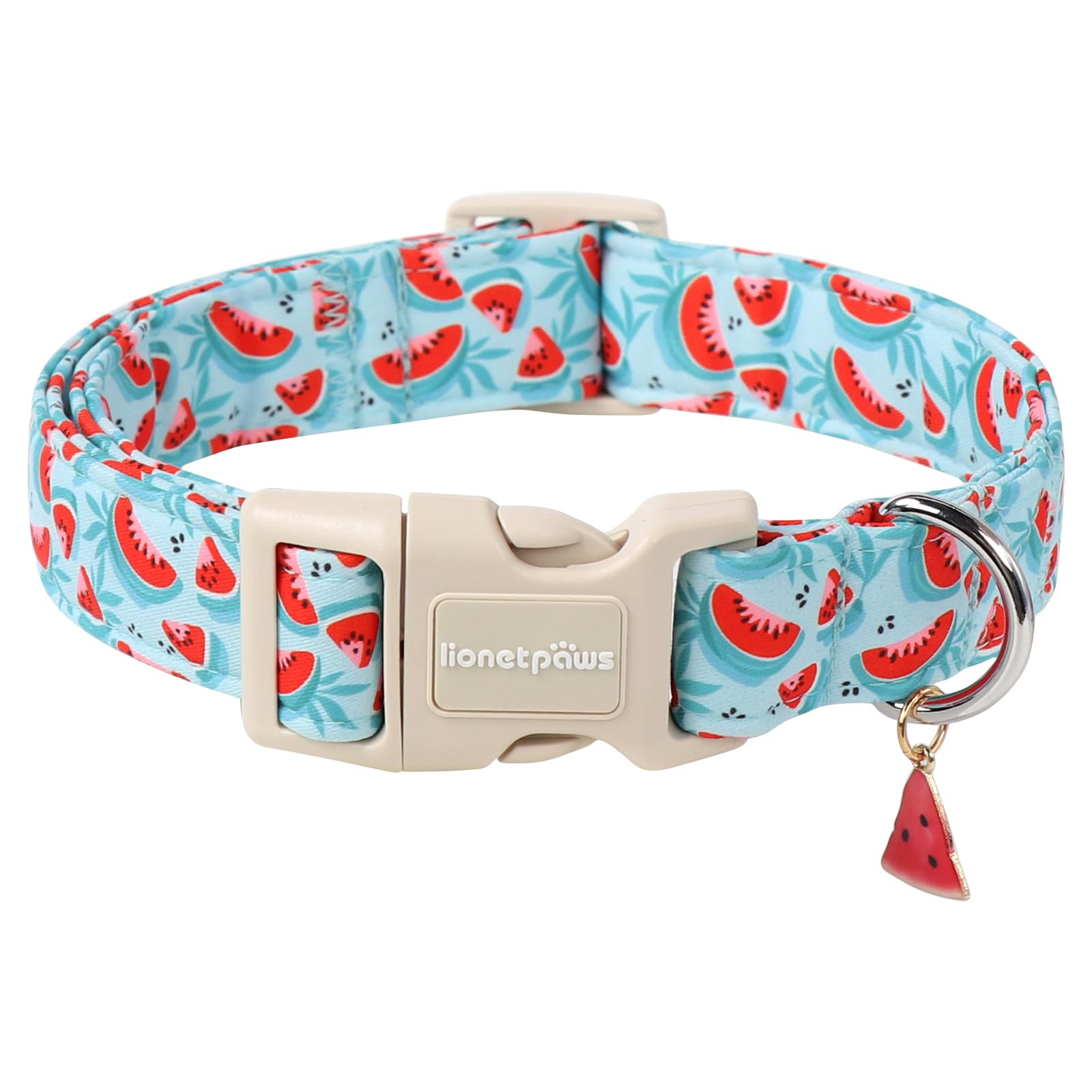 Lionet Paws Summer Dog Collar- Cute Watermelon Light Blue Dog Collars with Plastic Buckle and Wat... | Amazon (US)