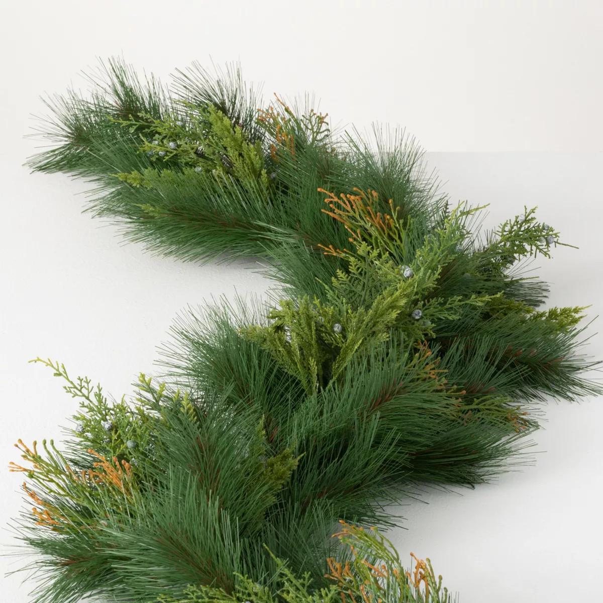 Artificial Mixed Pine & Juniper Garland Green 75"H | Target