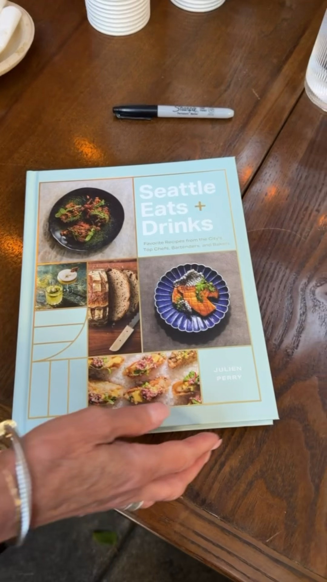 A new cookbook by Julien Perry. 
Favorite recipes from top chefs, bartenders, and bakers in Seattle.  Makes a great gift.