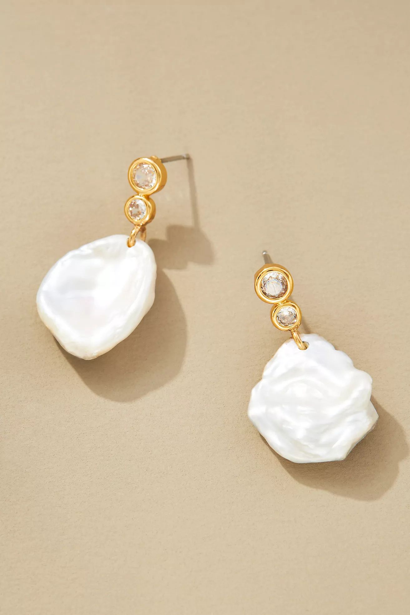 Small Natural Pearl Drop Earrings | Anthropologie (US)
