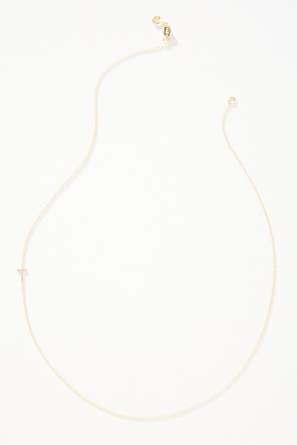 Maya Brenner 14K Gold Asymmetrical Monogram Necklace By Maya Brenner in Size ALL | Anthropologie (US)