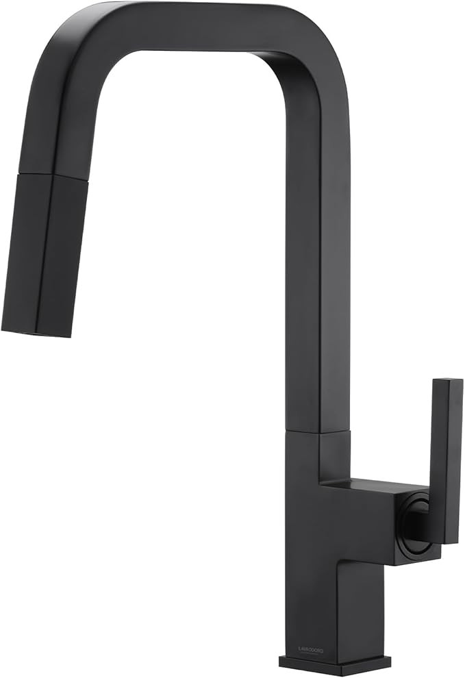 Black Kitchen Faucet, Lava Odoro Kitchen Faucets with Pull Down Sprayer, Matte Black Faucet for K... | Amazon (US)