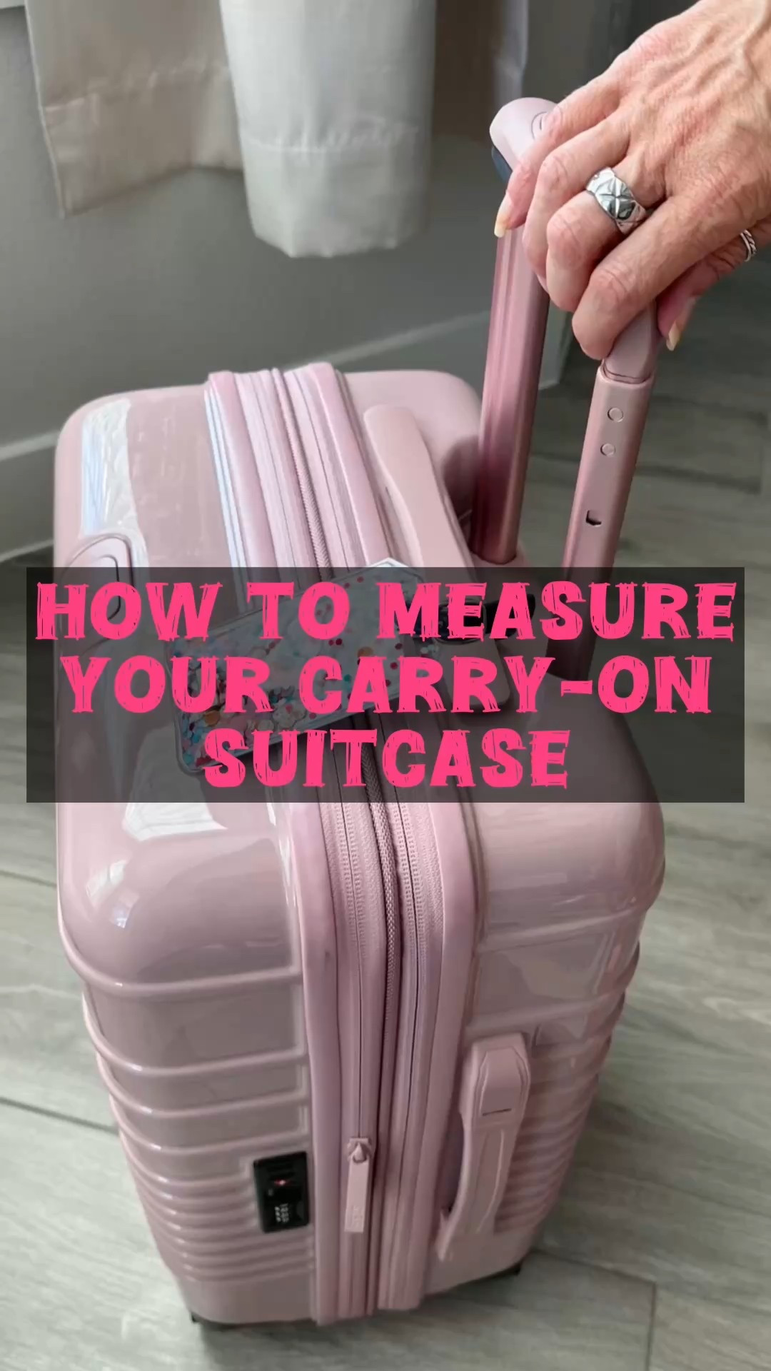 How to measure your carry-on so you don’t have to check your bag at the gate
✈️ 
Gate agents are doing their best to get flights out on time. Keeping a close eye on the size of bags speeds up time. When a tight carry-on doesn’t fit in the overhead bin it wastes A LOT of valuable time taking it back off and getting it checked.
✈️ 
Don’t leave it to chance - measure before you go with your phone (Because who remembers where that tape measure is in the house🤷🏻‍♀️)



#LTKTravel