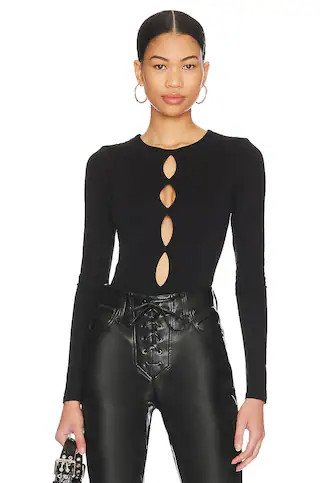 AFRM x REVOLVE Ellio Bodysuit in Black from Revolve.com | Revolve Clothing (Global)