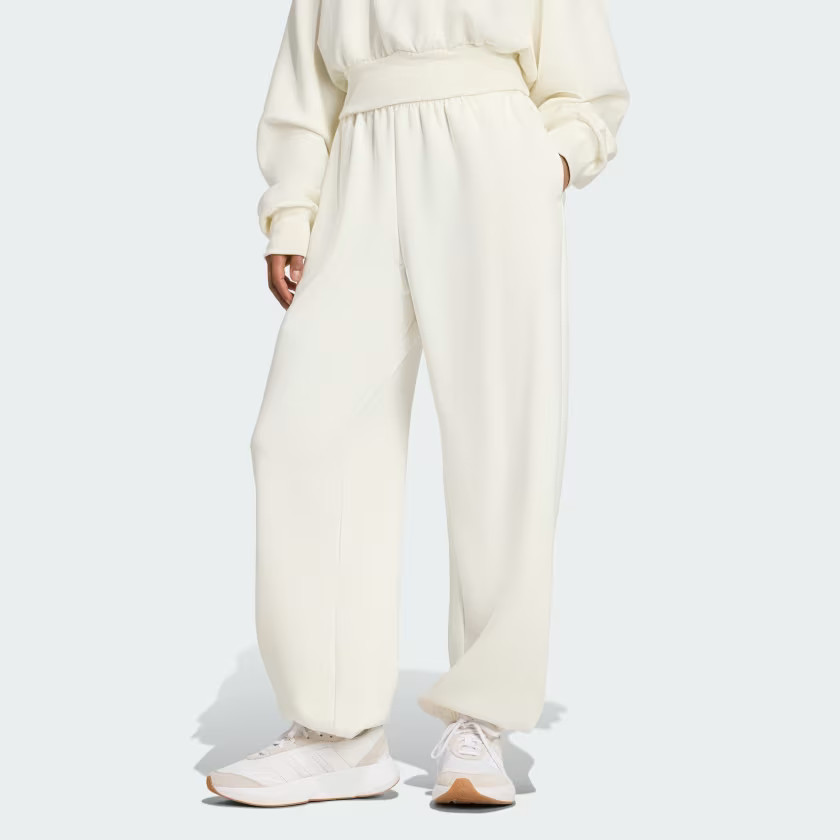 adidas Soft Lux Loose Pant - White | Free Shipping with adiClub | adidas US | adidas (US)