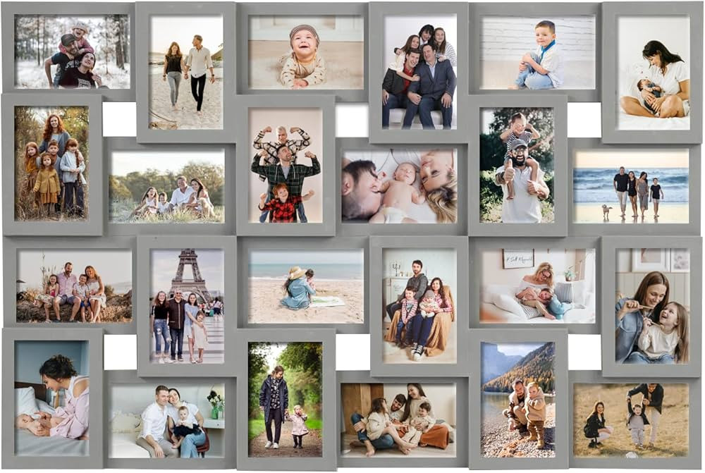 J.M.Deco Collage Picture Frames for Wall 24 Slots, Reunion Friends Family Memory Large Photo Fram... | Amazon (US)