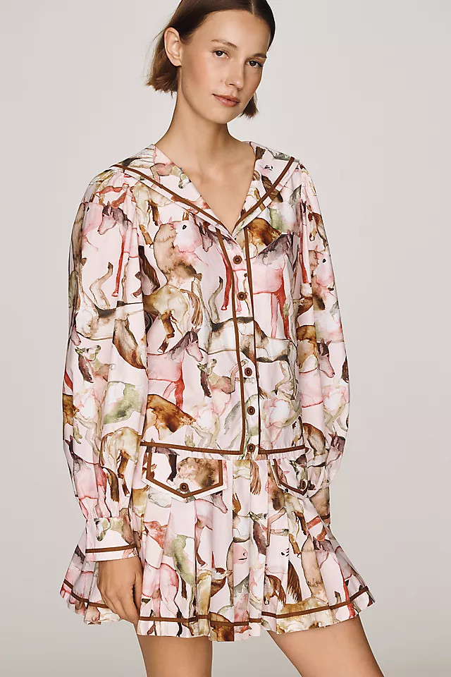 Equestrian 100% Cotton Light Mini Dress | Anthropologie (US)