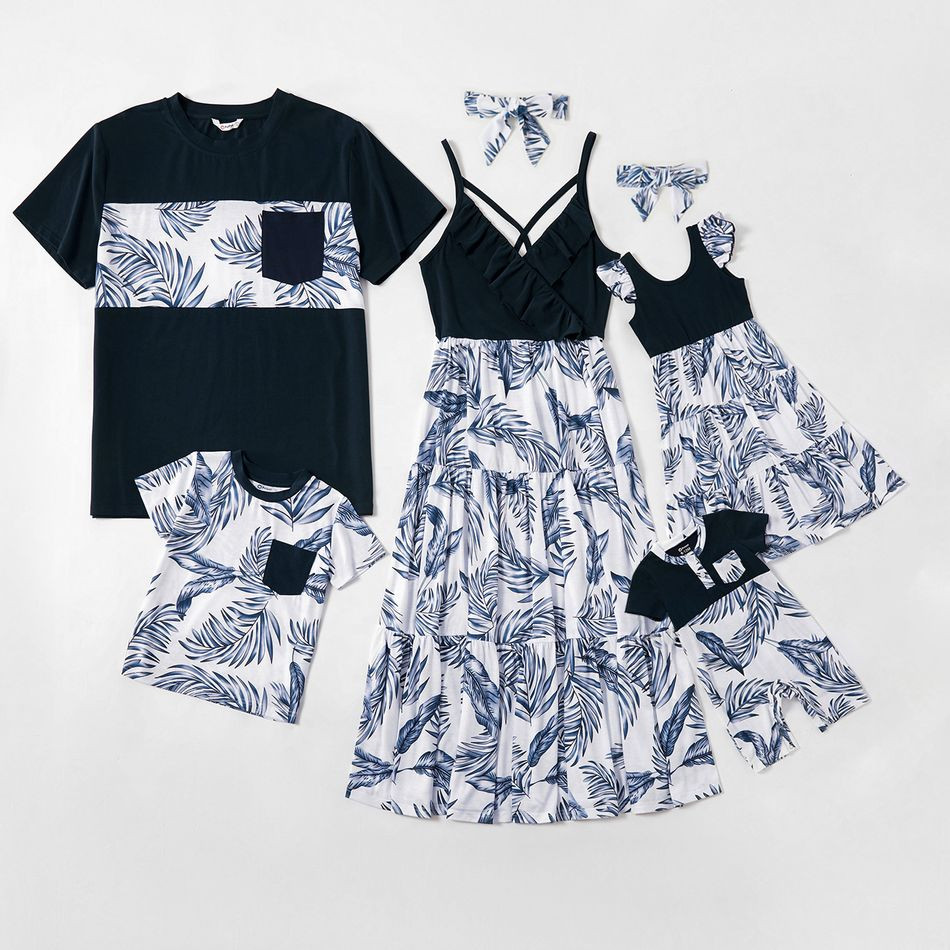 Mosaic Leaves Print Family Matching Stitching Sets Only $7.99 Patpat US | PatPat