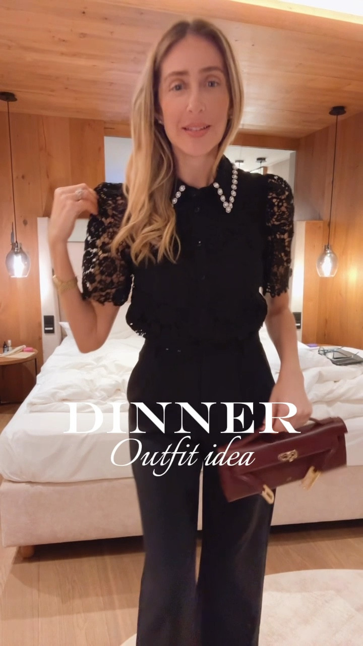 Dinner outfit idea!
Gorgeous lace top that is really feminine and elegant! Also perfect for the holiday
Fits true to size and I am wearing size small 




#LTKHoliday #LTKgrwm #LTKootd