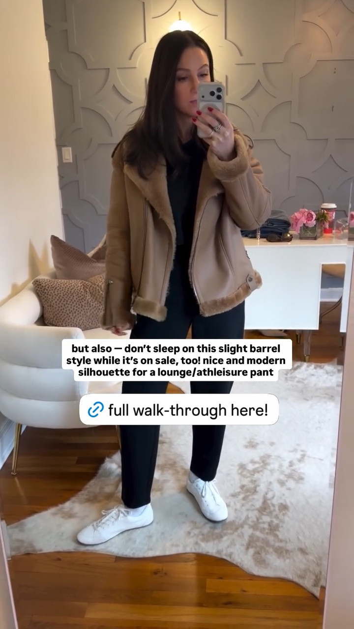 but also — don’t sleep on this slight barrel style while it’s on sale, too! nice and modern silhouette for a lounge/athleisure pant. I do my true size regular. I’m 5’5 and a half  

#LTKCyberWeek #LTKSaleAlert #LTKootd