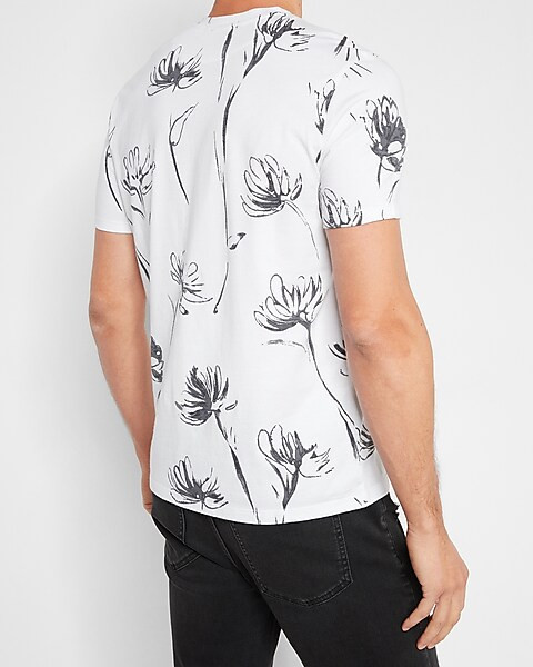 Floral Crew Neck T-shirt | Express