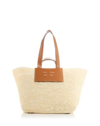 Morris Extra Large Leather-Trimmed Raffia Tote | Bloomingdale's (US)