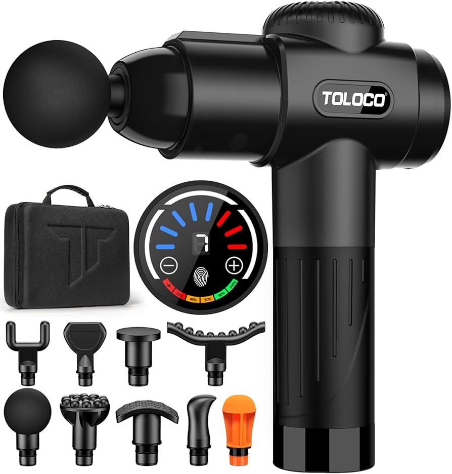 TOLOCO Massage Gun Deep Tissue, Back Massage Gun for Athletes for Pain Relief, Percussion Massage... | Amazon (US)