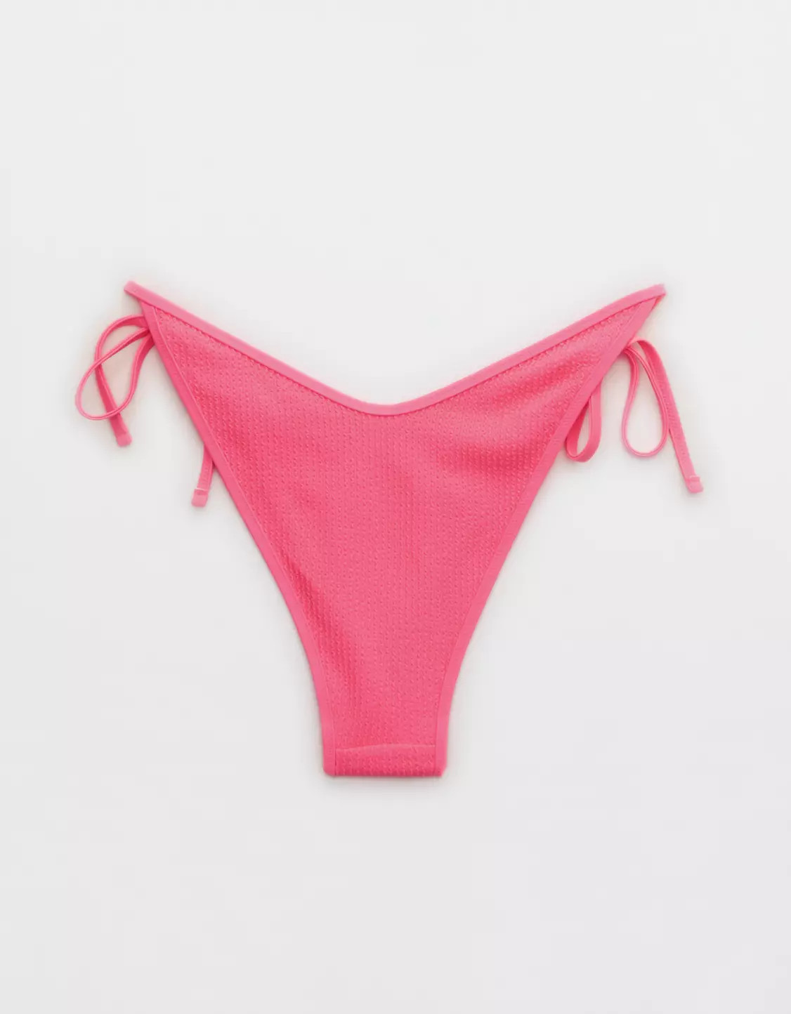 Aerie Crinkle Low Rise Tie Cheekiest Bikini Bottom | Aerie