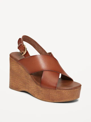 Crisscross Wedge Sandals for Women | Old Navy (CA)