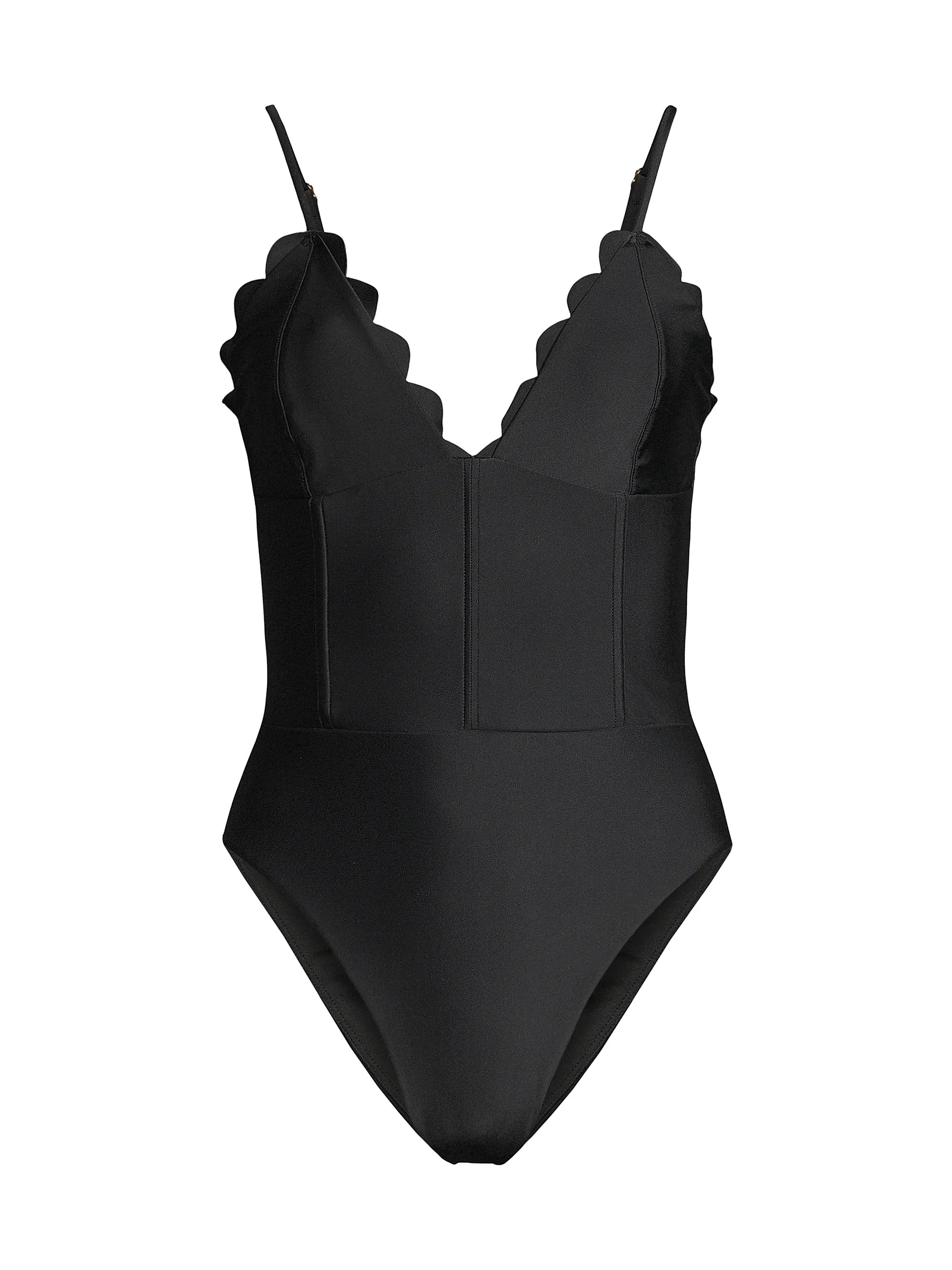 Ramy Brook Mikayla Scalloped One-Piece Swimsuit | Saks Fifth Avenue | Saks Fifth Avenue