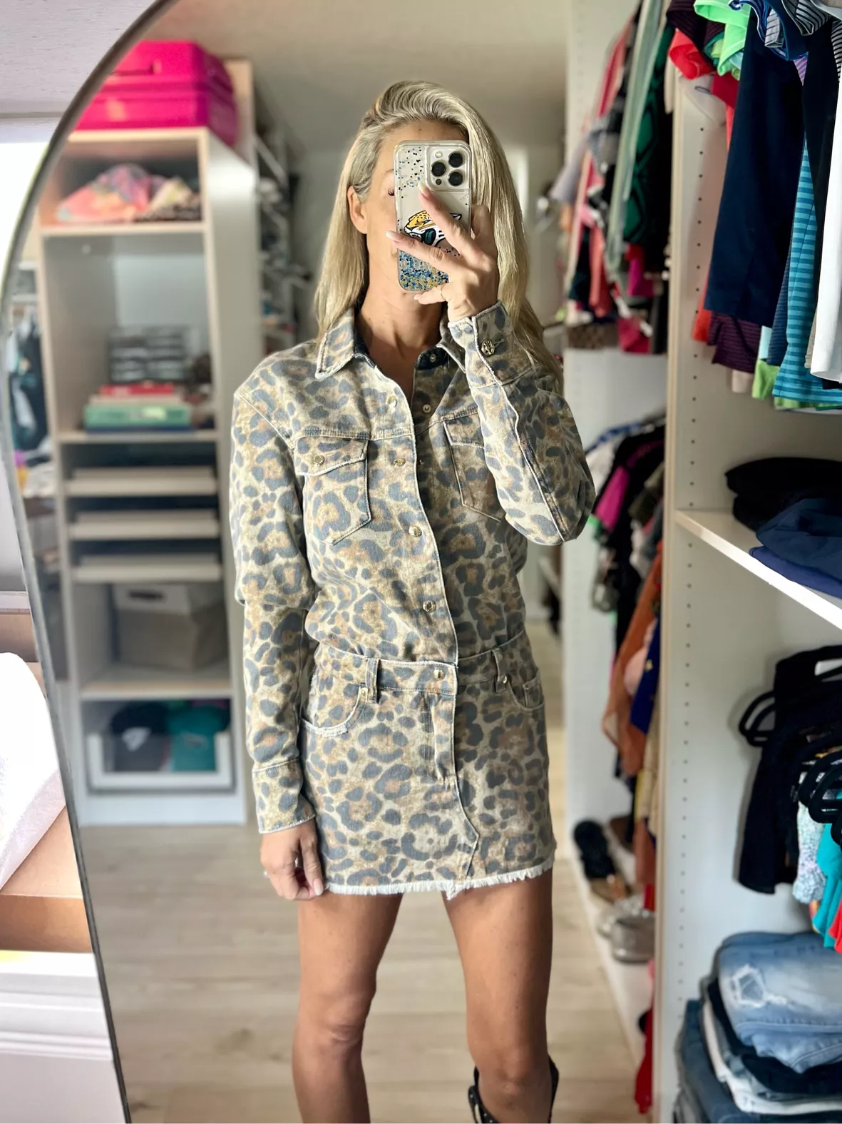 leopard-print lined military jacket curated on LTK