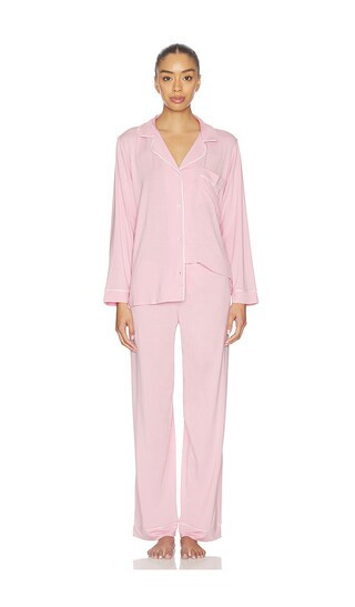 eberjey Gisele Long Pj Set in Pink. - size XS | Revolve Clothing (Global)