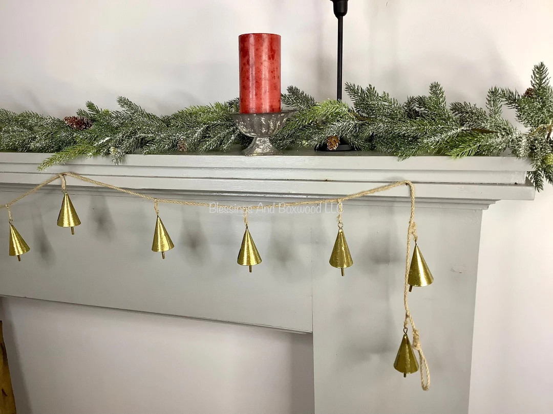 Jingle Bells Garland Sleigh Bells Garland Bells on a Rope - Etsy | Etsy (US)