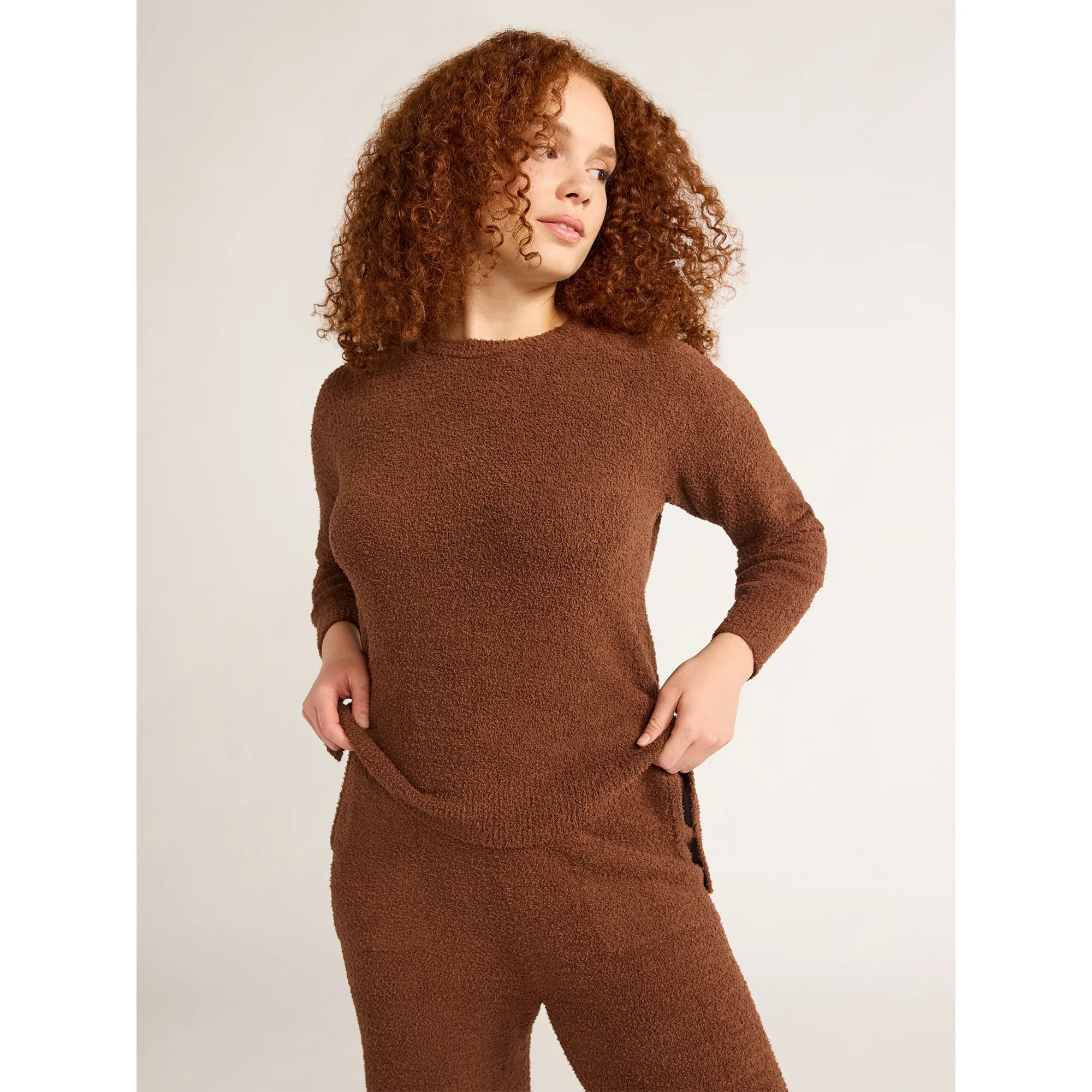 Joyspun Women's and Women’s Plus Chenille Top with Long Sleeves, Size XS-3X | Walmart (US)