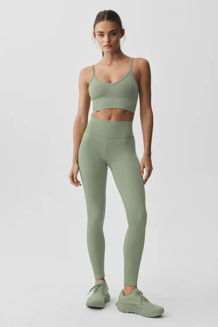 Seamless Modal Ribbed High-Waist 7/8 Legging | Alo Yoga