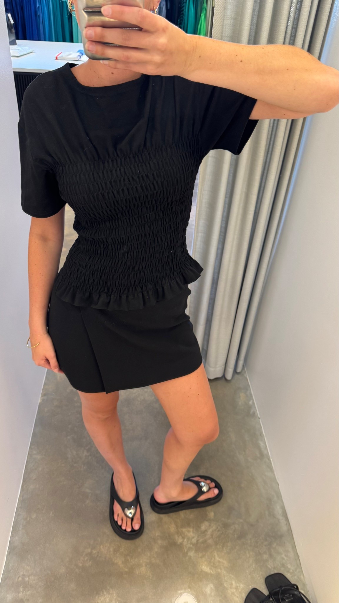 Top is AU 8. 

Skirt is old kookai , linked V similar 