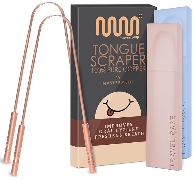 MasterMedi Tongue Scraper with Case Easy to Use Tongue Scraper for Adults, Tongue Cleaner for Ora... | Amazon (US)