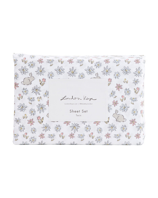 3pc Springly Bunny Sheet Set | TJ Maxx