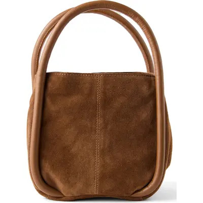 Free People Barlow Leather Bucket Bag in Cognac at Nordstrom | Nordstrom