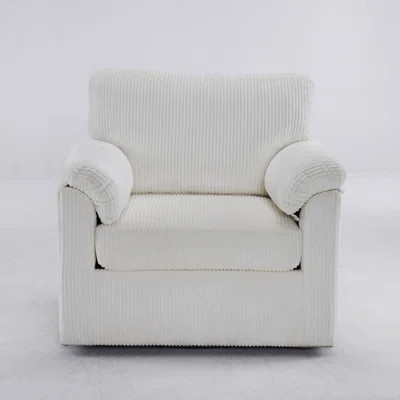 -inch oversized reading chair, comfortable cushioned lounge armchair with soft chenille, perfect for living room, bedroom, office, or kids room | Wayfair North America