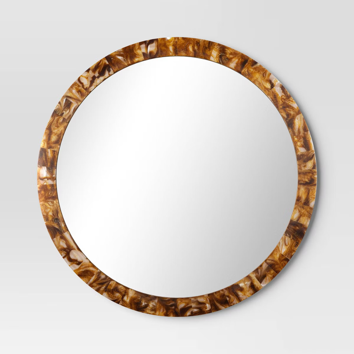 30" Round Pieced Faux Horn Wall Mirror - Threshold™ | Target