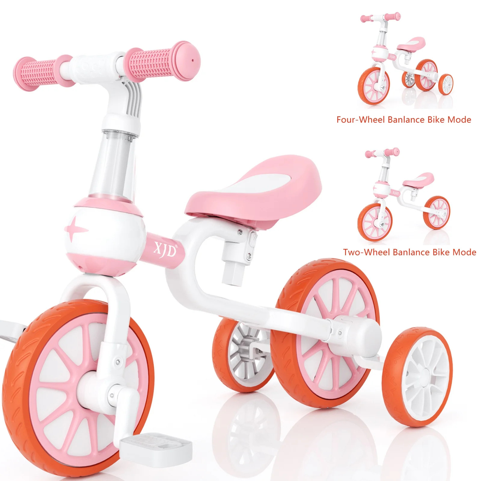 XJD 3-in-1 Toddler Tricycle for 1-5 Years Old Boys Girls Toddler Bike Kids Trikes for Balance Tra... | Walmart (US)