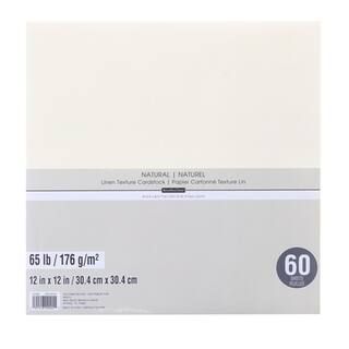 Natural 12" x 12" Linen Texture Cardstock by Recollections™, 60 Sheets | Michaels | Michaels Stores