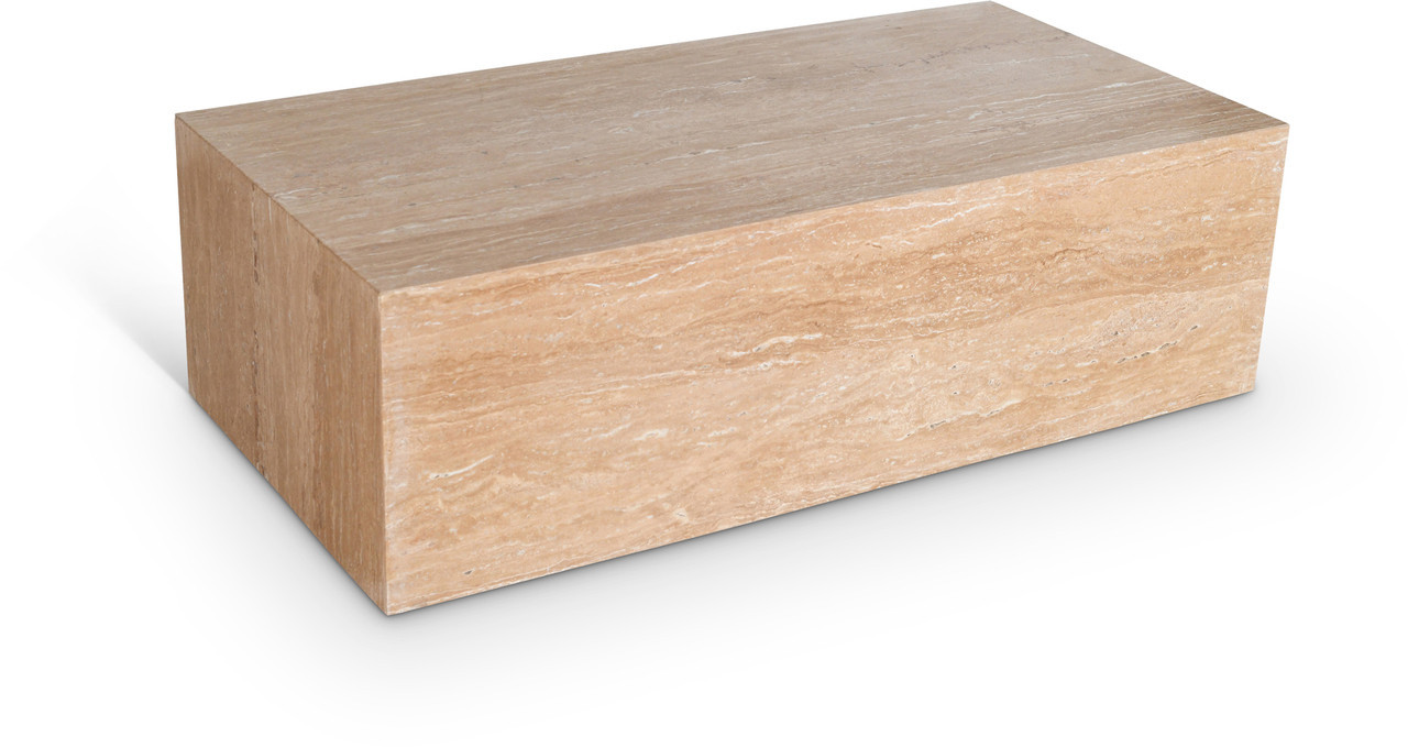 Bolzano Travertine Coffee Table In Natural and Beige | 1stopbedrooms