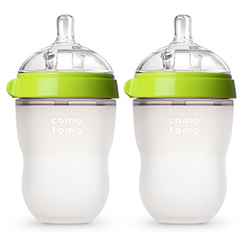 Comotomo Baby Bottle Double Pack, Green, 8oz | Amazon (US)