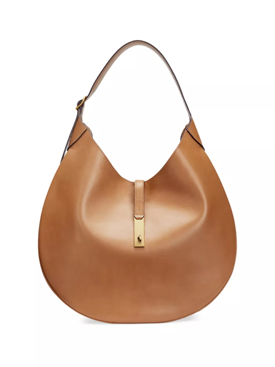 Polo Ralph Lauren Polo ID Large Leather Shoulder Bag | Saks Fifth Avenue | Saks Fifth Avenue