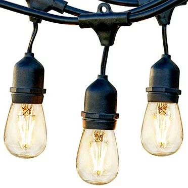 Better Homes & Gardens 15-Count Solar Powered Shatterproof Edison Bulb Outdoor String Lights - Wa... | Walmart (US)
