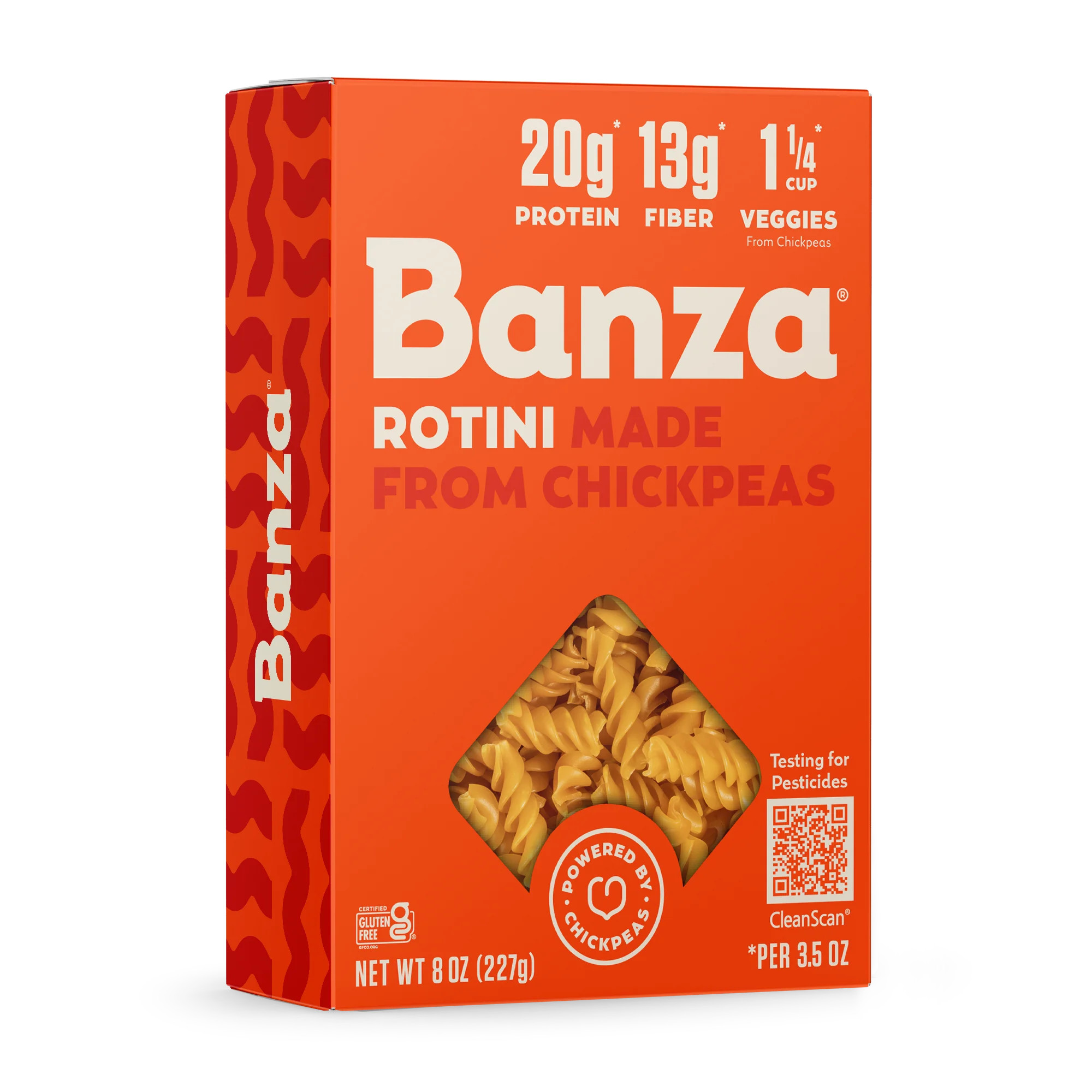 Banza Rotini Pasta from Chickpeas - Gluten Free, High Protein, and Lower Carb Protein Noodles, 8o... | Walmart (US)