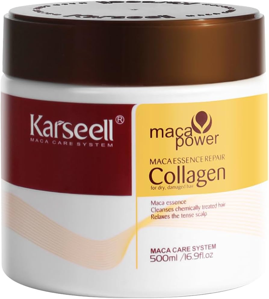 Karseell Tratamiento capilar con colágeno, reparación profunda, acondicionador, aceite de argá... | Amazon (US)