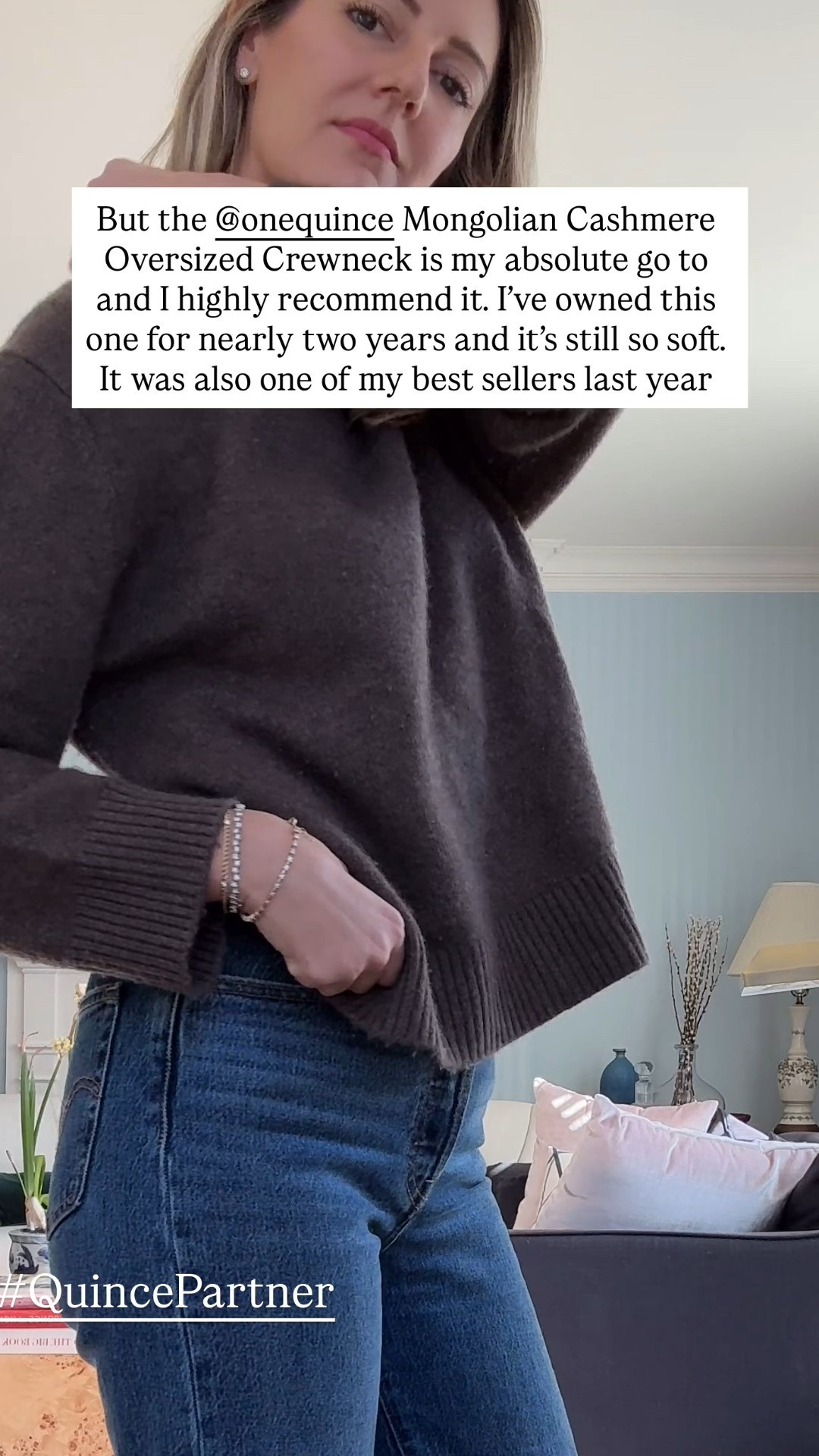 this @onequince cashmere sweater was one of my best sellers last year and it’s coincidentally one of my favorite sweaters of all time. #quincepartner 

#LTKmomlife #LTKOver40 #LTKSeasonal