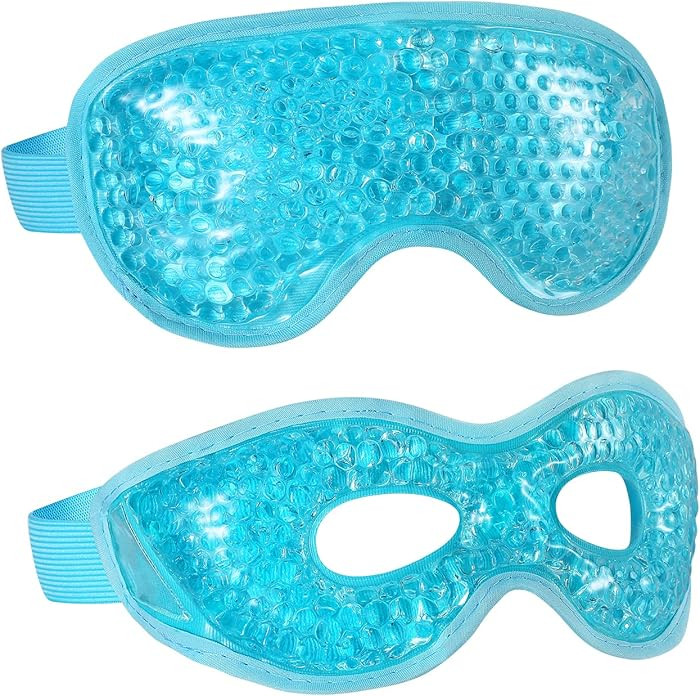 2PCS Gel Eye Mask Reusable Cold Therapy Gel Bead Eye Mask for Puffiness/Dark Circles/Eye Bags/Dry... | Amazon (US)