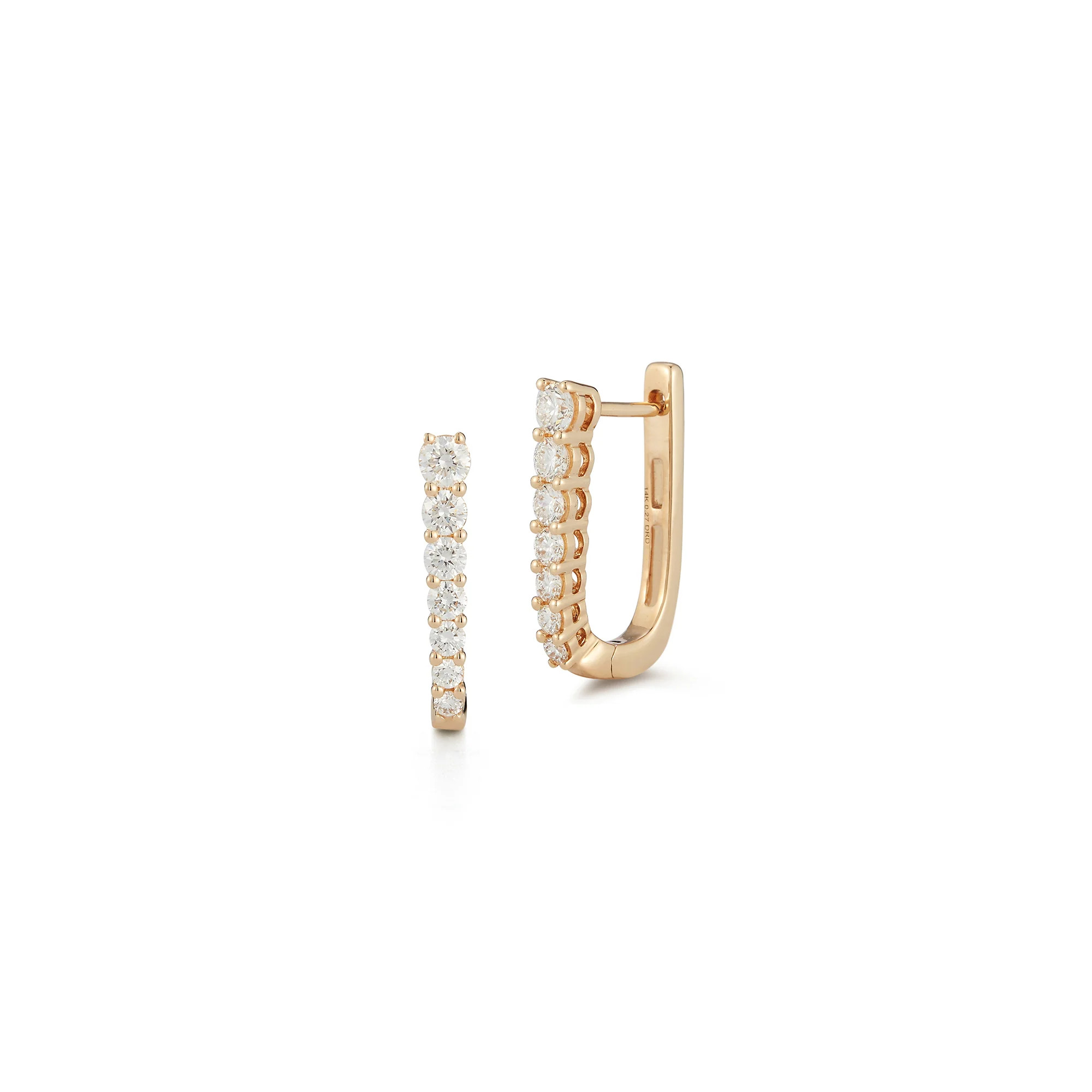 Diamond Hoops: Ava Bea Graduating U Hoop | Dana Rebecca Designs