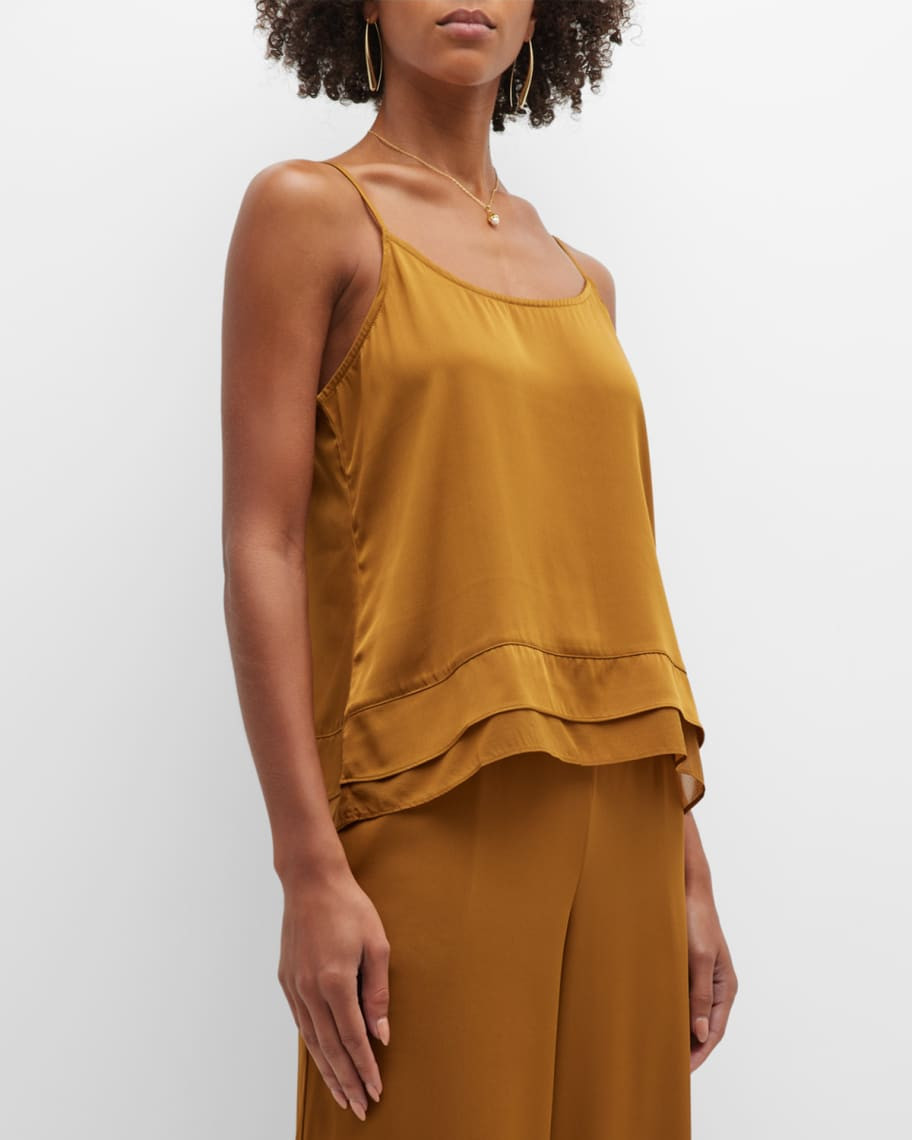 NOUVELLE SILK95FIVE Zanzi Layered Scoop-Neck Cami | Neiman Marcus