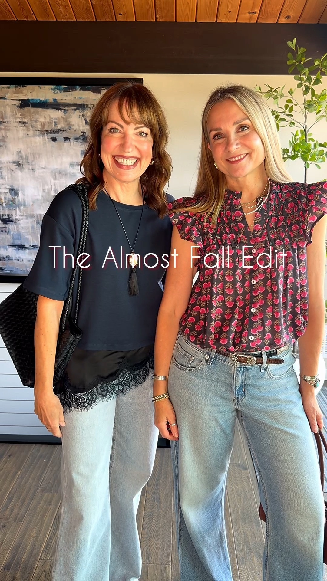 Comment SHOP for links!🍂 Our favorite outfit formula, but make it FALL TRANSITION: a cute statement top + a pair of jeans!

We rounded up several tops we love! The warmer hues, longer sleeves & dark florals signal fall while sandals keep it from feeling too heavy. Pair with all shades of denim, including ecru. 

Comment SHOP and we’ll send outfit links to your DM!❤️ We’re both 5’6” and wear small in tops and 26/27 in jeans. 

@evereve @Avara @zsupplyclothing @Zara @Quince @Madewell @levi wide leg jeans, lace hem top, floral top, office outfit, red top, fall outfit

#LTKOver40 #LTKootd #LTKSeasonal