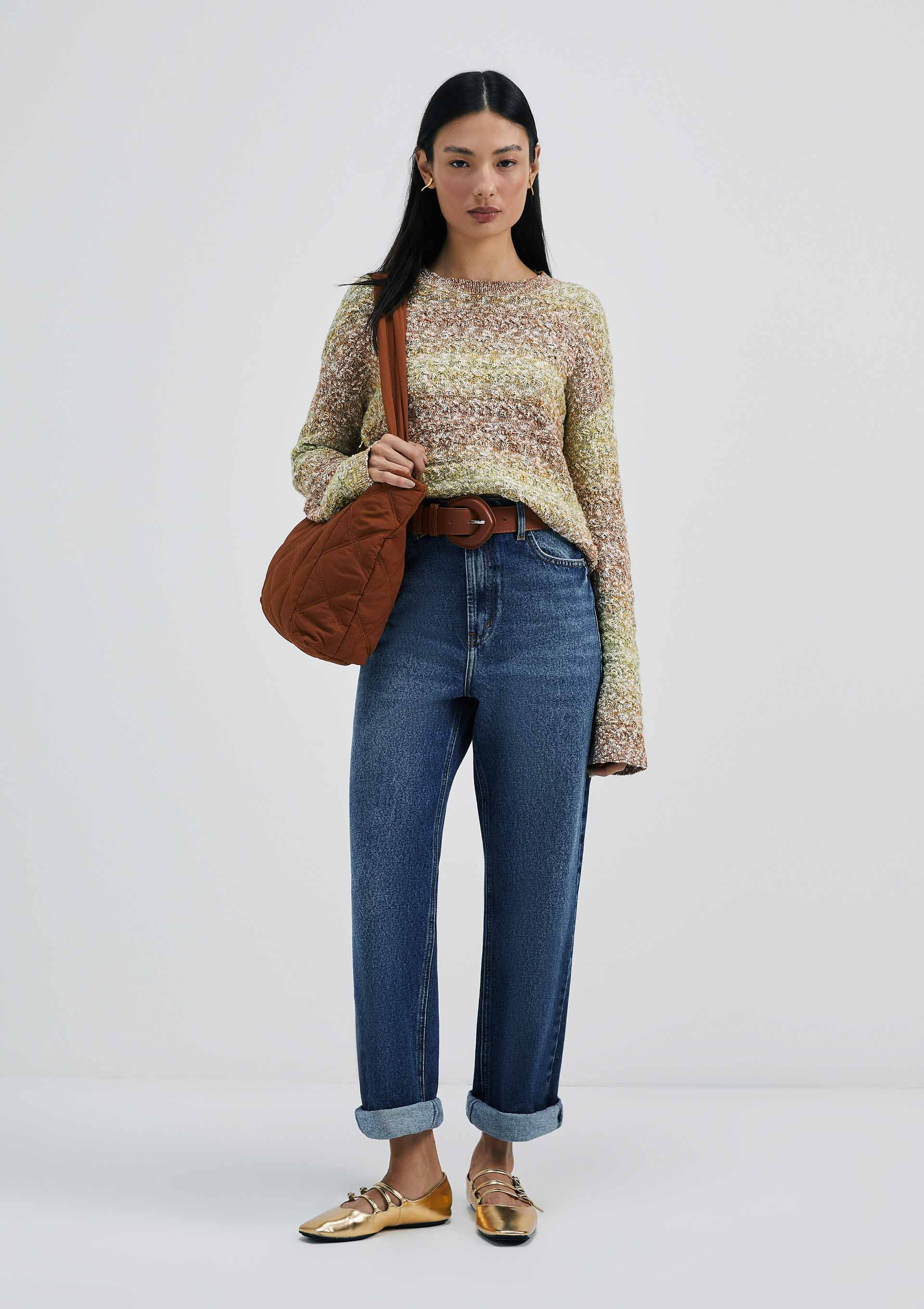 Calça Jeans Básica Feminina Reta Cintura Baixa Marmorizada - Hering Store | Hering (BR)