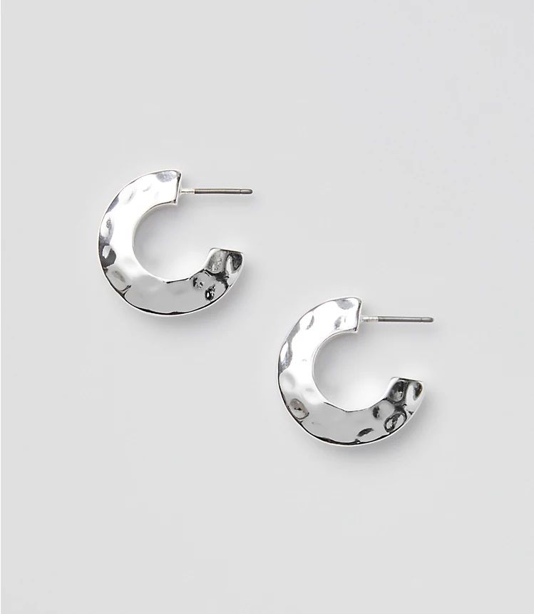 Hammered Hoop Earrings | LOFT