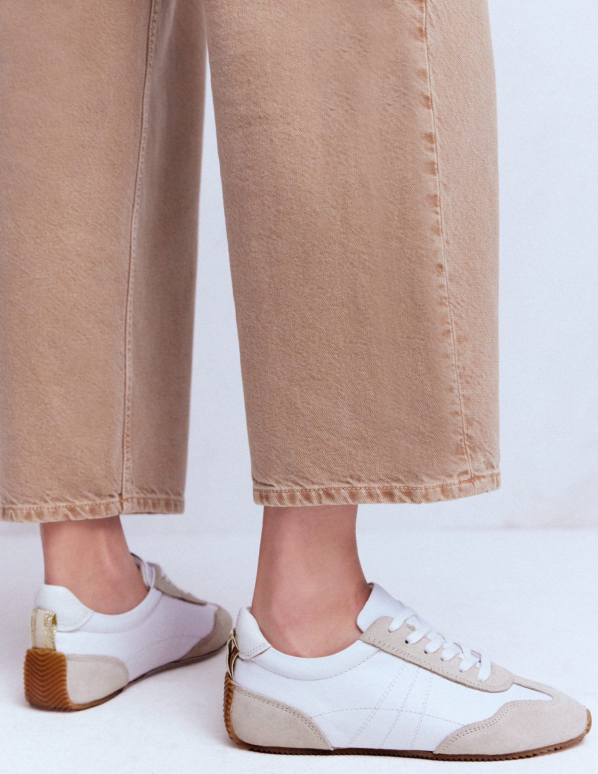 Delphine Slim Sole Trainers-White Mix | Boden (US)