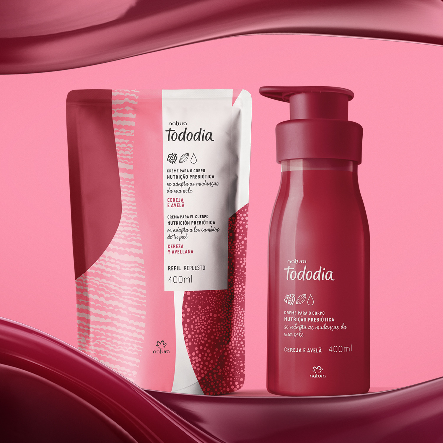 Conjunto Corporal Tododia Cereja e Avelã | Natura BR